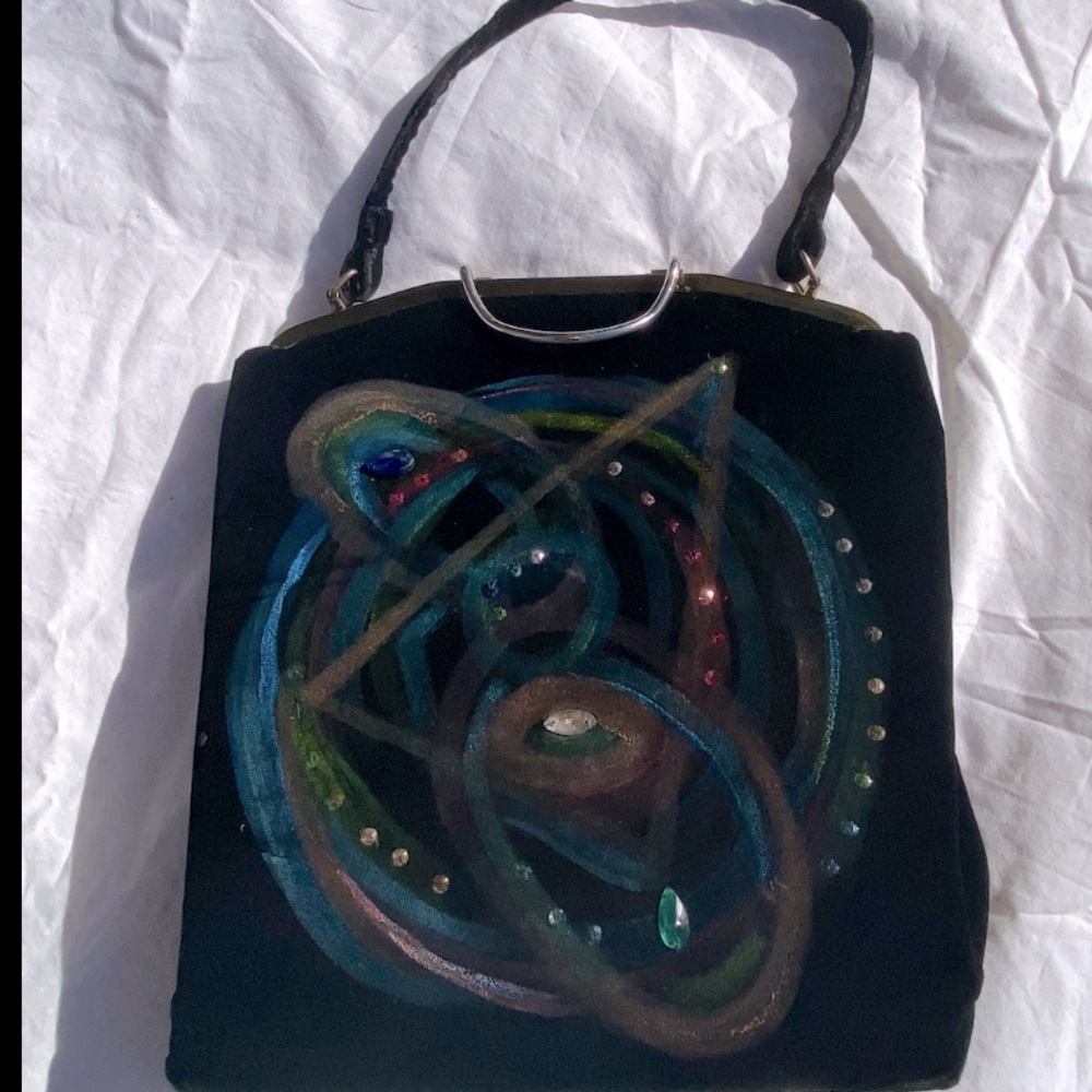 Black velvet bag